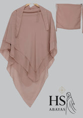 3 Layer Premium Khimar (Sand Pink)